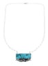 Navajo Sterling Silver & Turquoise Rectangle Necklace SN20298